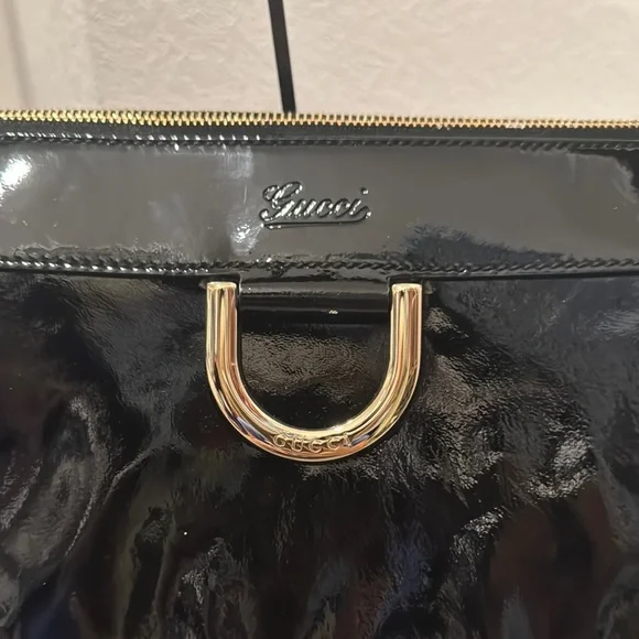 Gucci Black Patent Leather Tote Bag - Picture 2 of 10